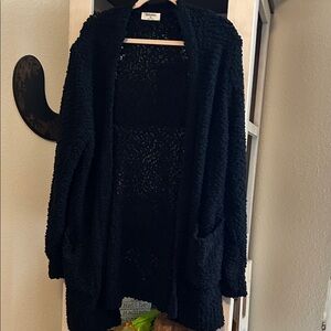Zenana Outfitters Cozy Black Cardigan